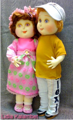 Авторские текстильные куклы "А у нас любовь"