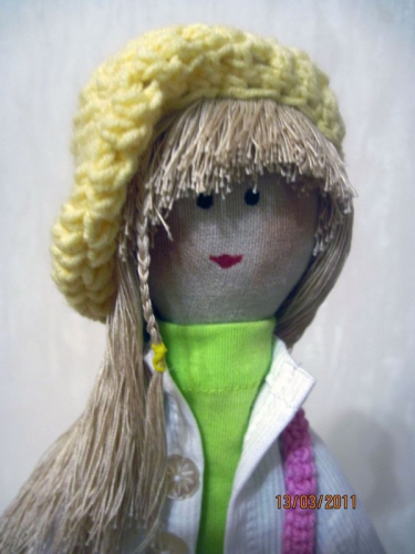 Кукла "Фиби" из натуральной ткани