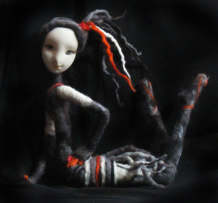 Авторская текстильная кукла "Вертихвостка