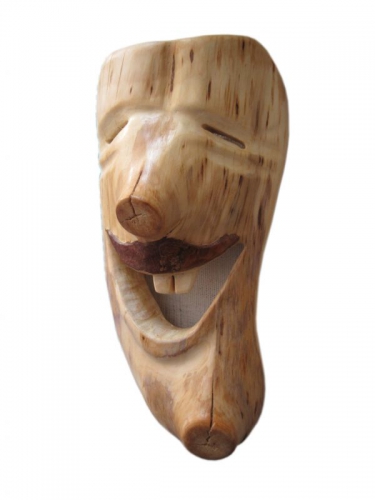 Маска деревянная интерьерная "Смех"