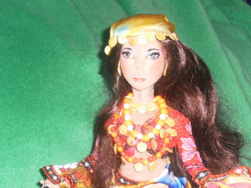 Интерьерная текстильная кукла Цыганка - танцовщица
